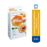 Multi-bioticos Propóleo y Miel sabor menta y miel caja x 25 sobres x 4 caramelos
